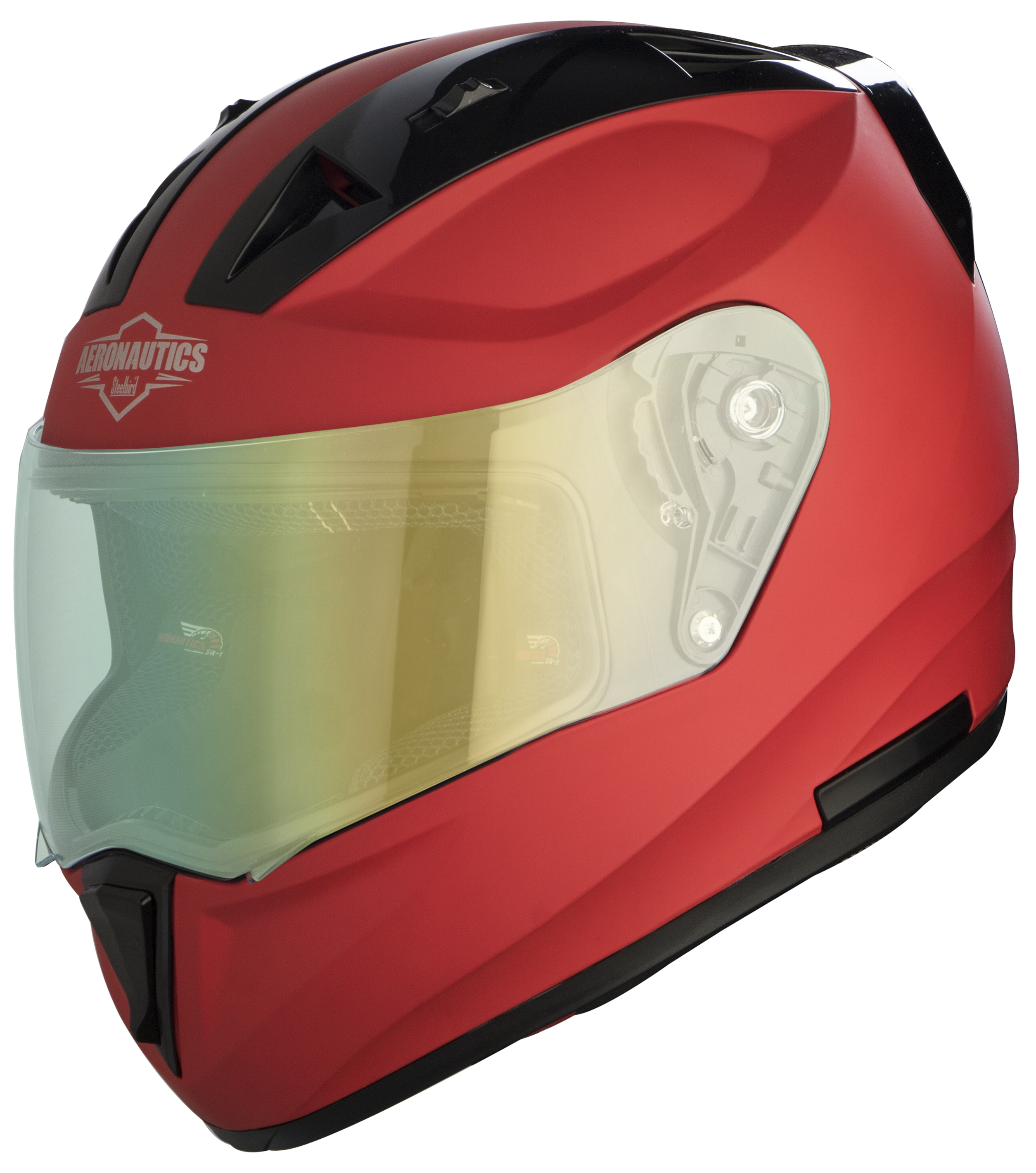 SA-1 Aeronautics Mat Sports Red (Fitted With Clear Visor Extra Green Night Vision Visor Free)
